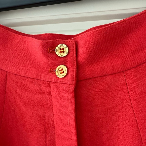 Vintage red wool skirt - Picture 2 of 8